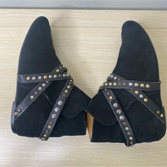 Isabel Marant Etoile Black Suede Hey Jude Ruben Studded Boots Booties 40 or 10 - Picture 7 of 11
